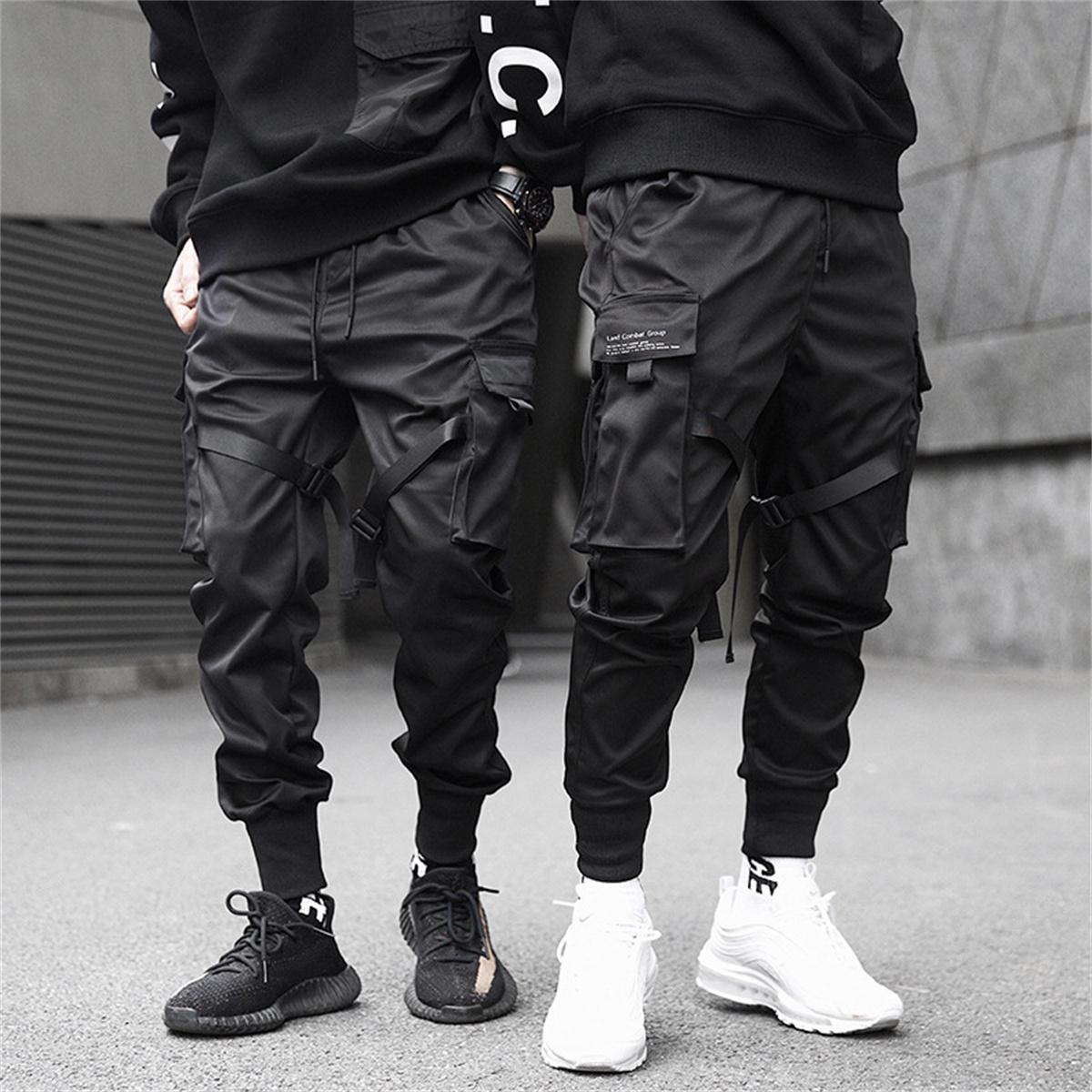 Streetwear Brand - Black Hip Hop Cargo Pants Summer