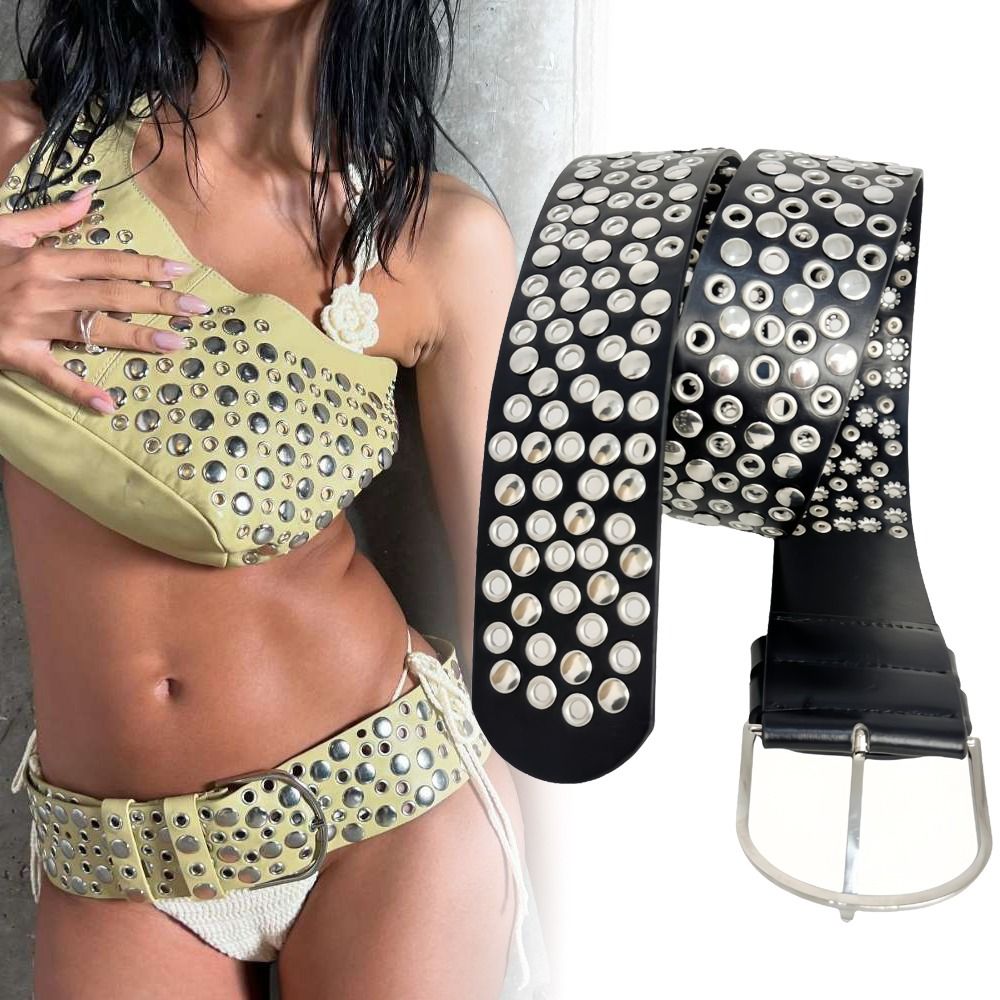 Punk Hollow Eyelet Rivet Belt  - Streetwear Brand Belts recension och pris