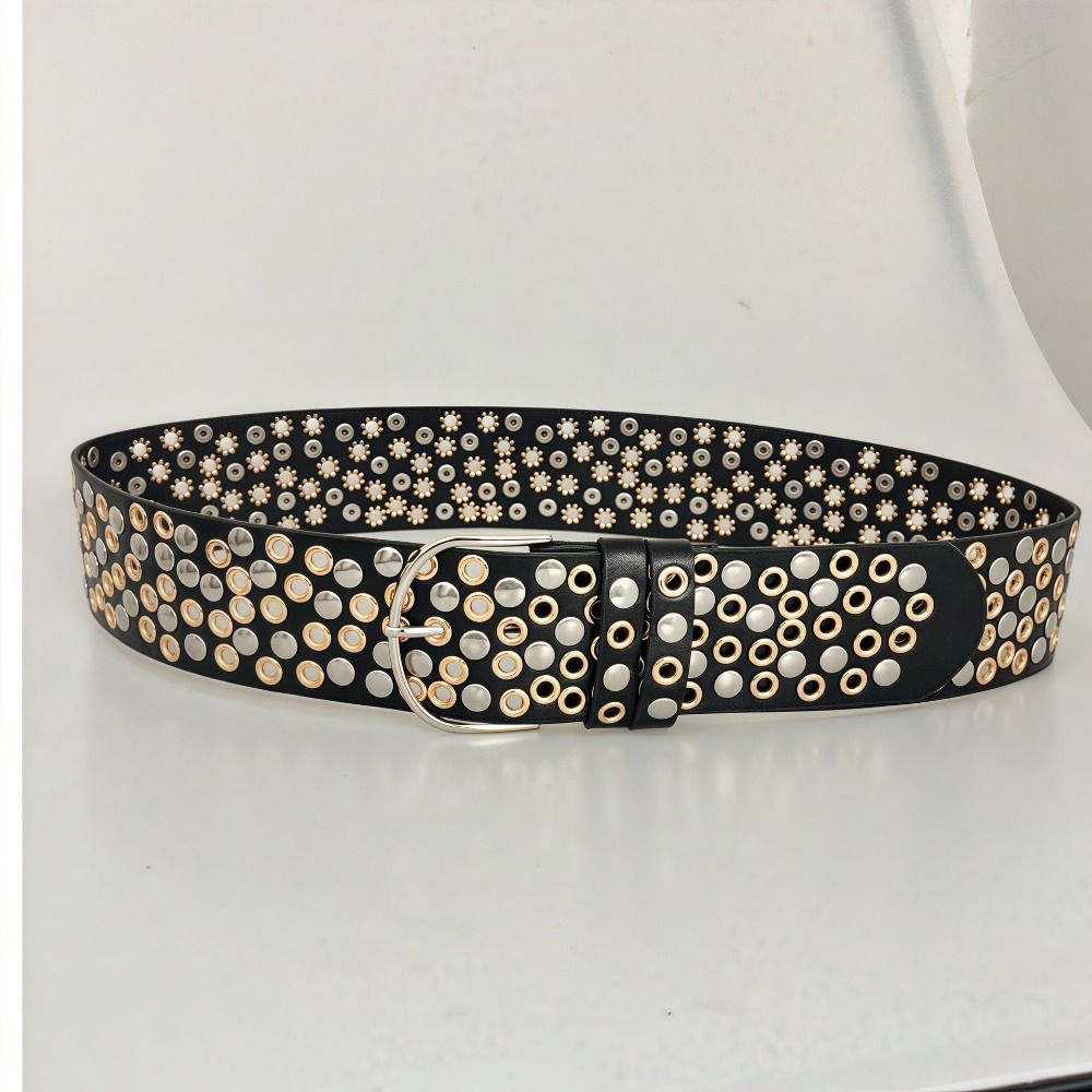 Punk Hollow Eyelet Rivet Belt  - Streetwear Brand Belts recension och pris