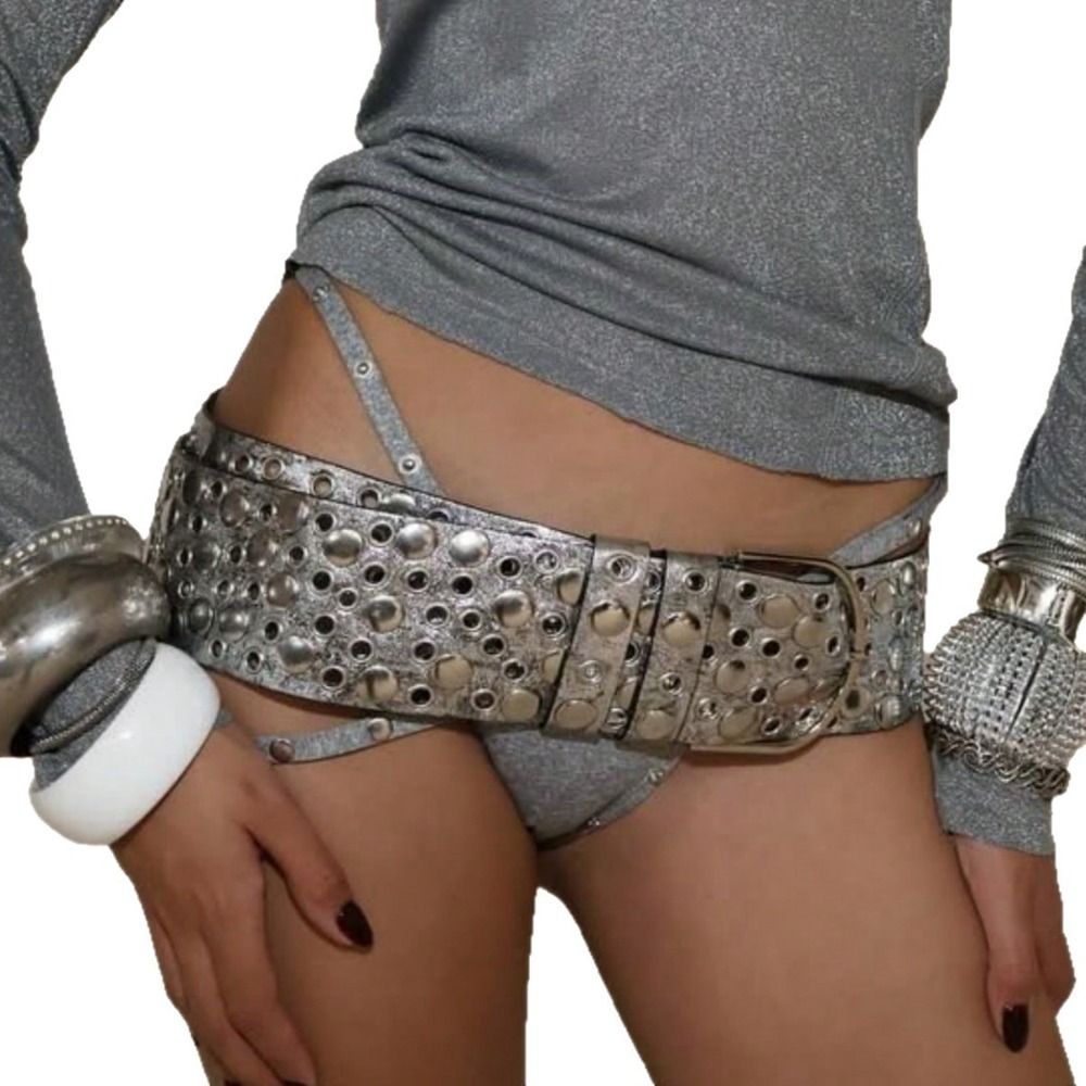 Punk Hollow Eyelet Rivet Belt  - Streetwear Brand Belts recension och pris