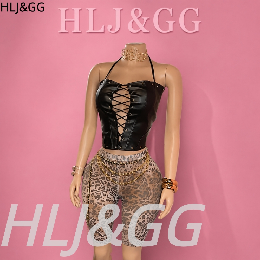 HLJ&GG Sexy Leather Hollow Ban - Streetwear Brand Shorts recension och pris