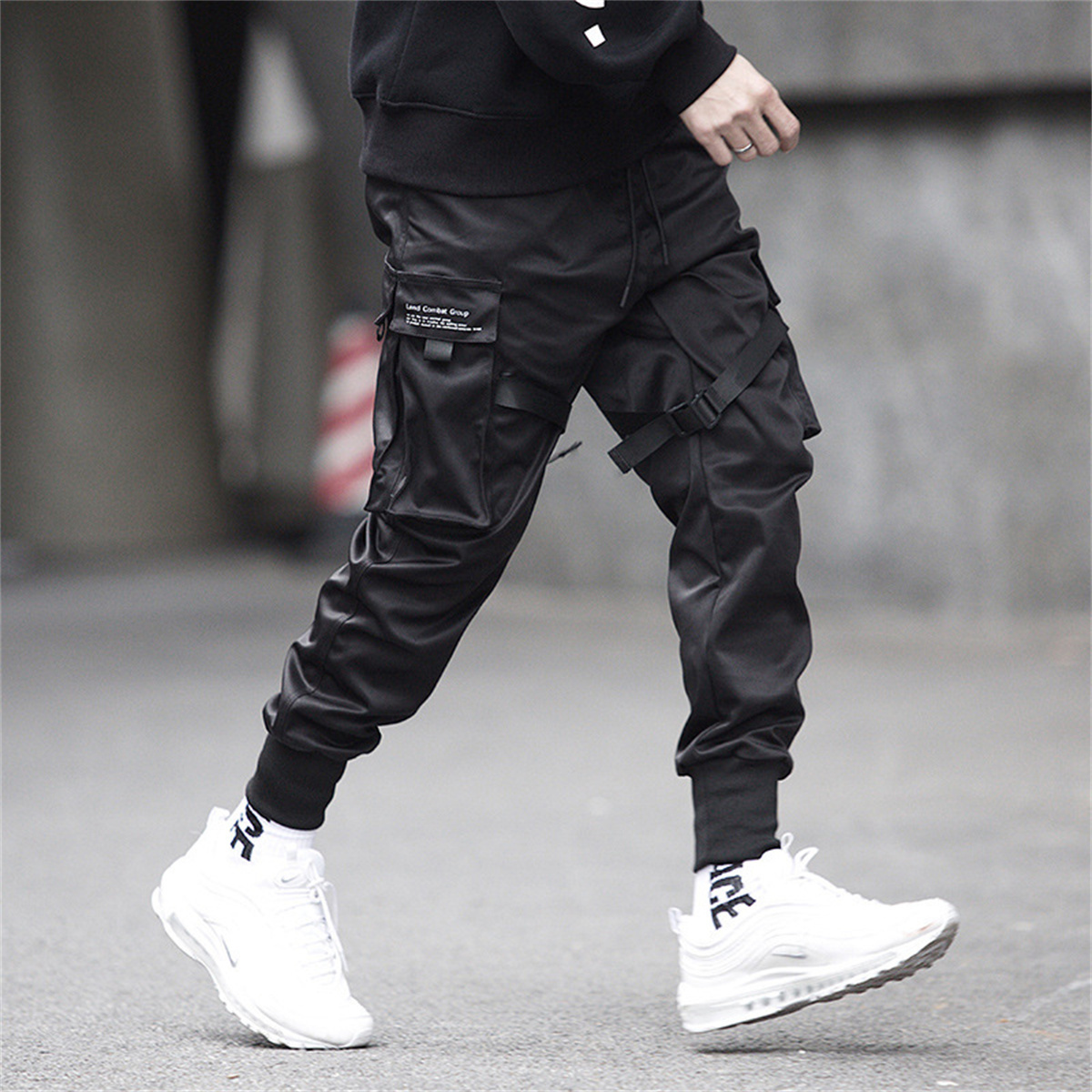 Black Hip Hop Cargo Pants Summ - Streetwear Brand recension och pris