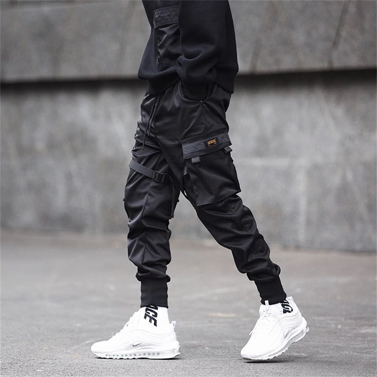 Black Hip Hop Cargo Pants Summ - Streetwear Brand recension och pris