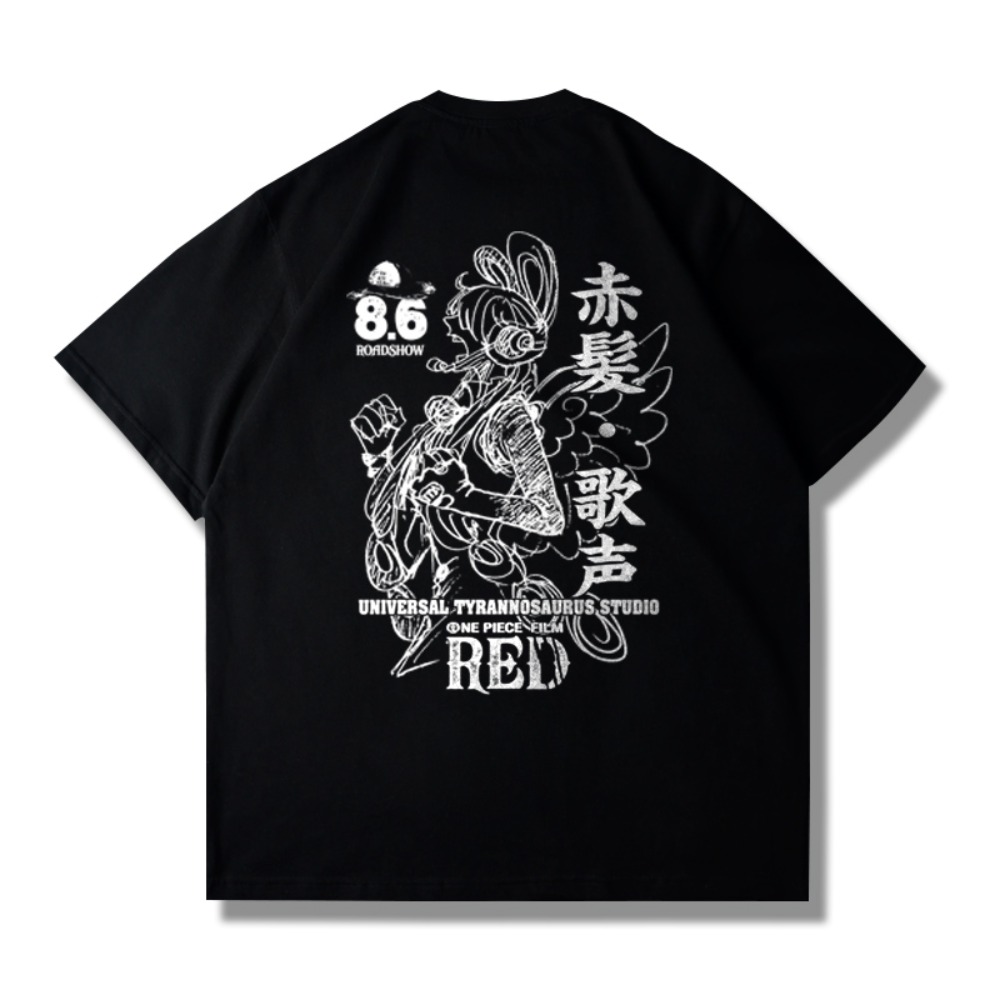 2025One Piece Red Graphic T Sh - Streetwear Brand In Japan recension och pris