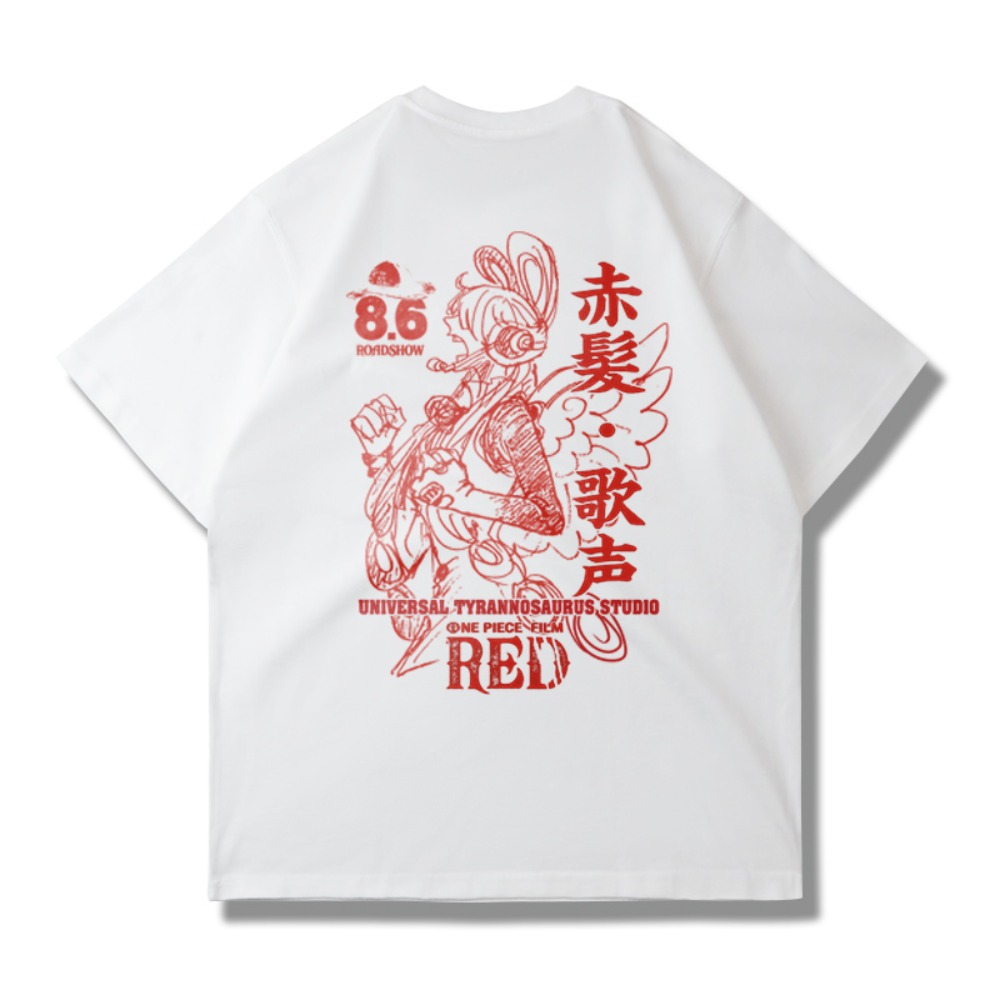 2025One Piece Red Graphic T Sh - Streetwear Brand In Japan recension och pris