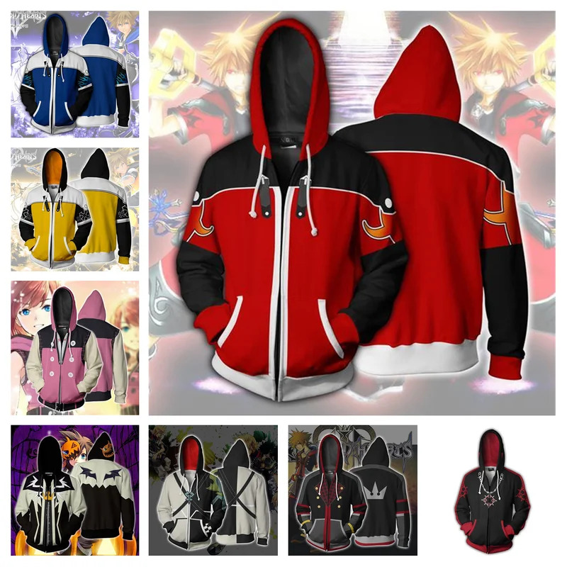 2025 enen Game Kingdom Hearts  - Streetwear Zipper recension och pris