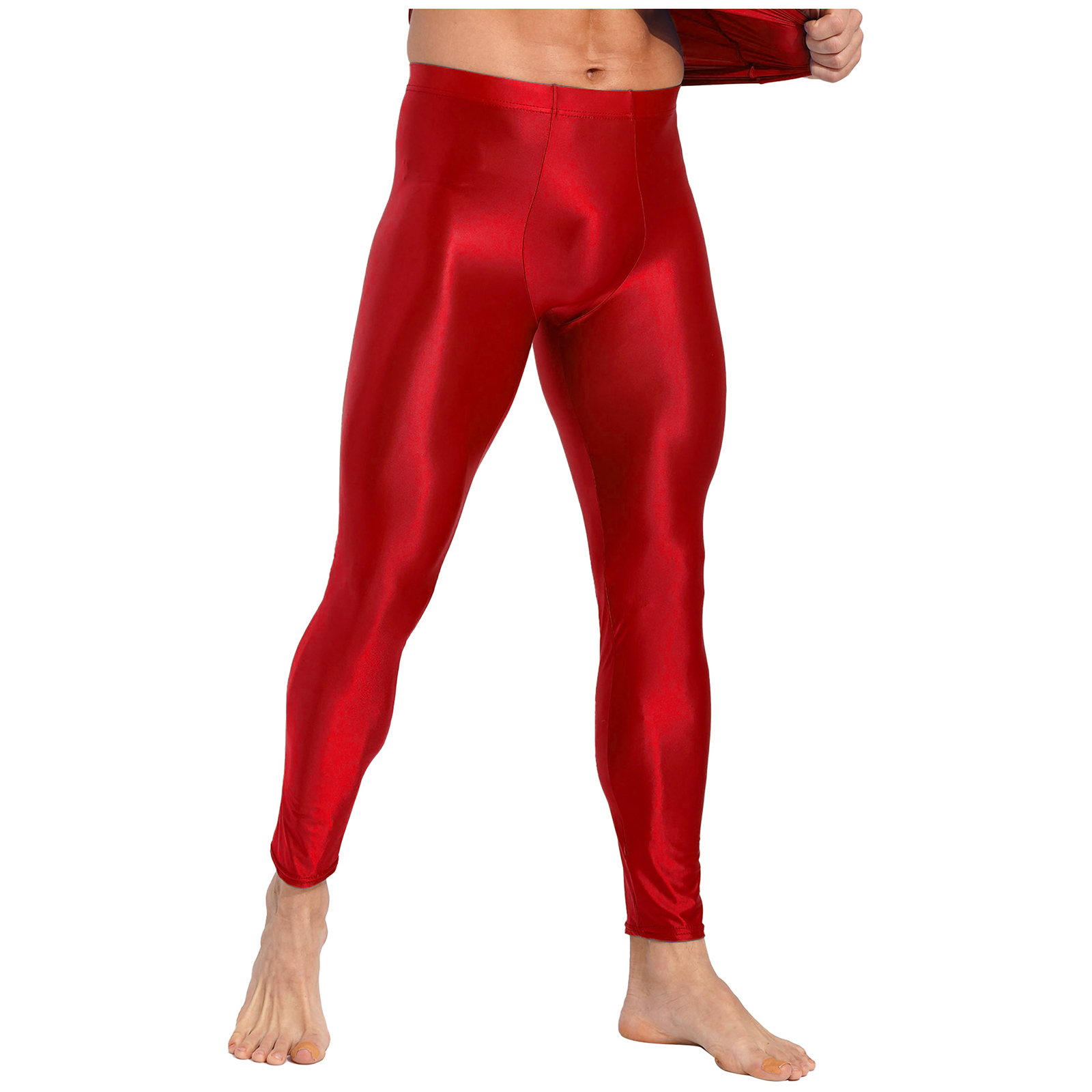Men's Glossy Oil Tights Long P - Streetwear Brand recension och pris