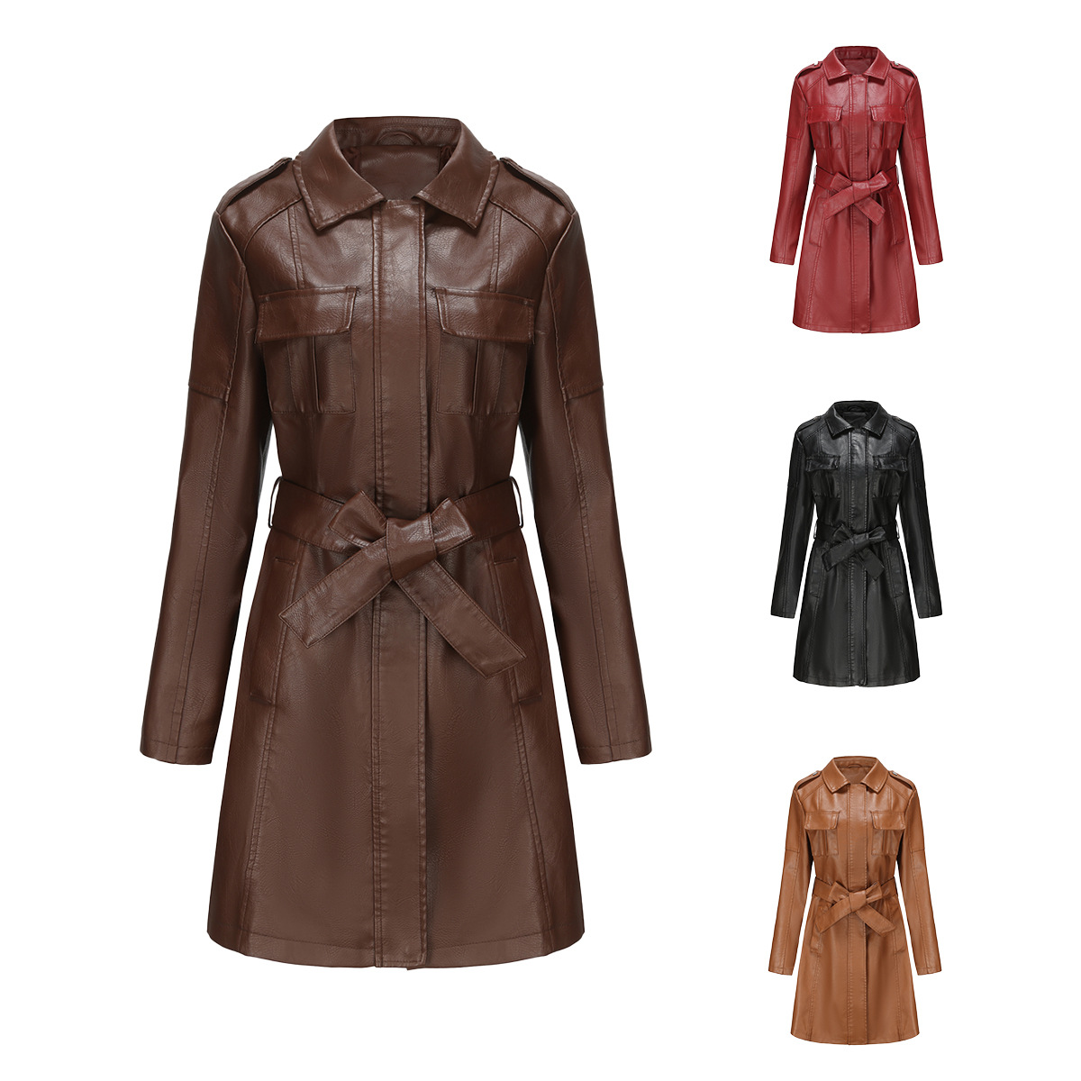 Women's Long Brown Black Soft  - Streetwear Brand Belts recension och pris