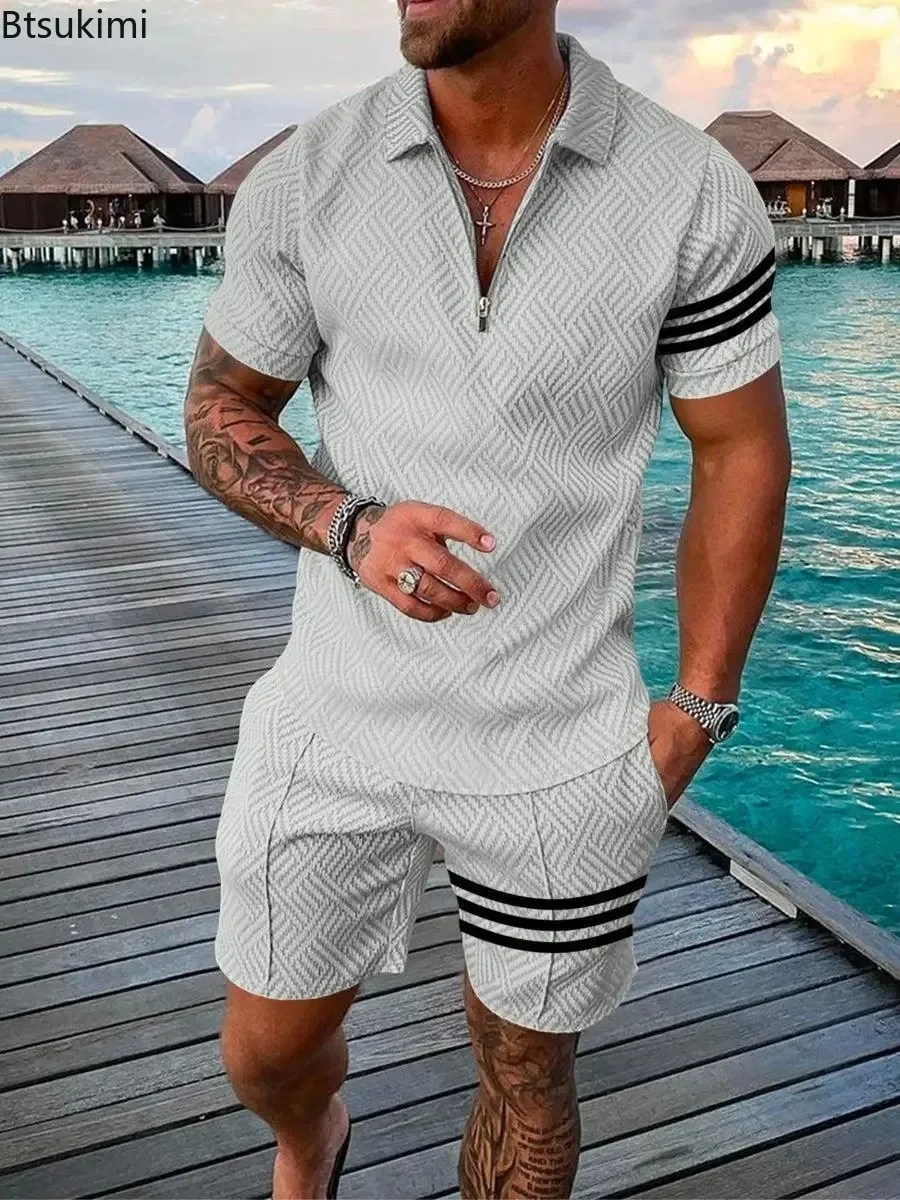 2026 Men's Summer Shorts Sets  - Streetwear Zipper recension och pris