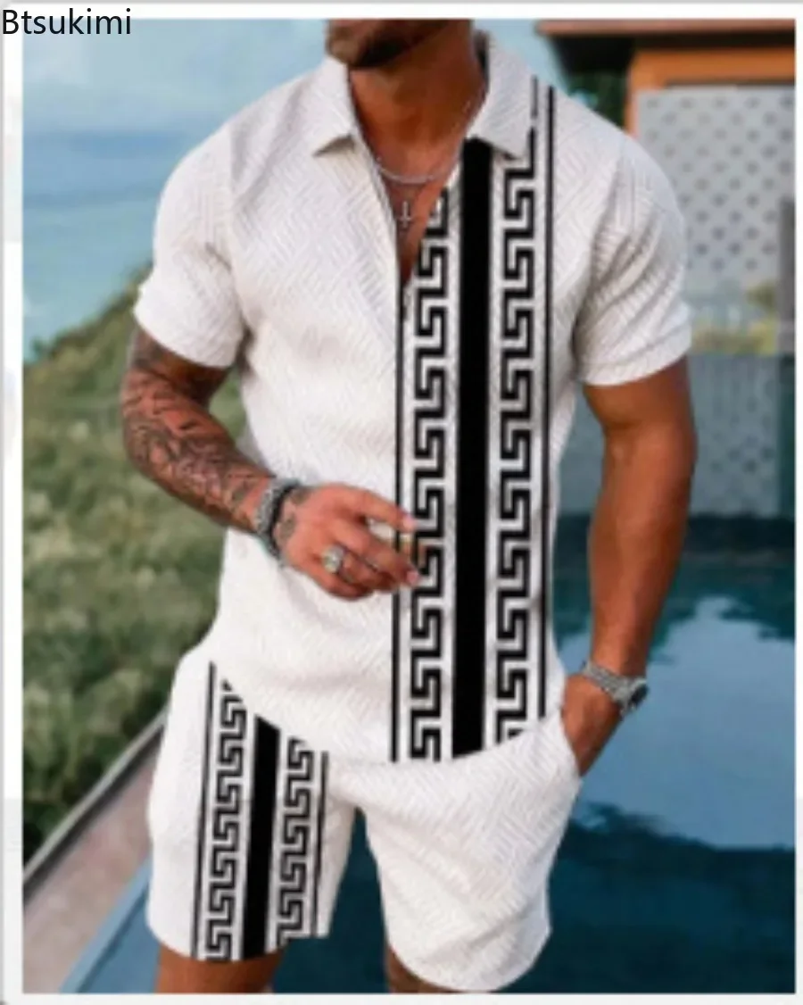 2026 Men's Summer Shorts Sets  - Streetwear Zipper recension och pris