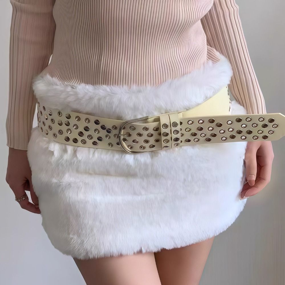 Punk Hollow Eyelet Rivet Belt  - Streetwear Brand Belts recension och pris
